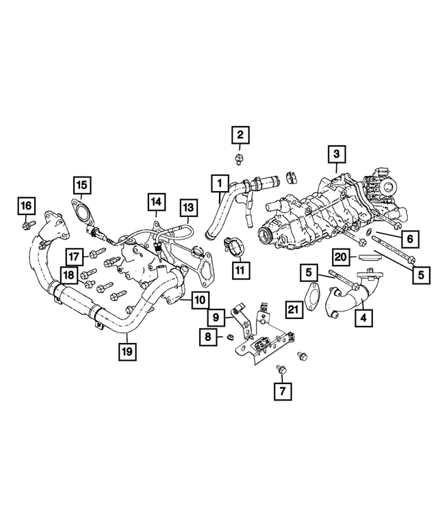 6106317AA - Emission Controls: Hex Flange Head Bolt, Mounting for Mopar Image