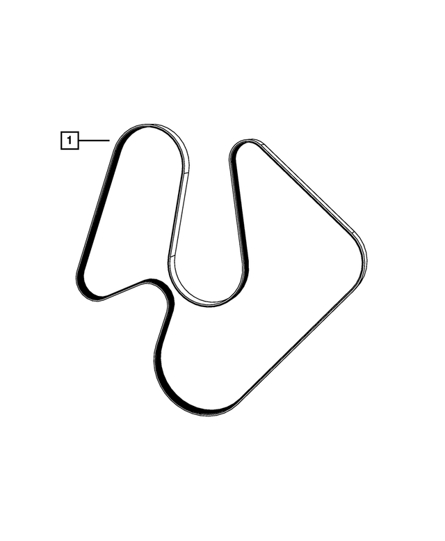 68414862AB - Cooling: Serpentine Belt for Mopar Image