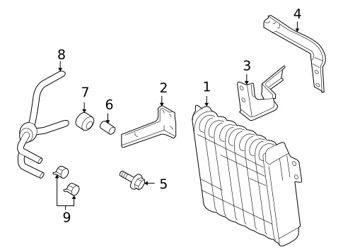 Oil Cooler for 2007 Mitsubishi Outlander #1