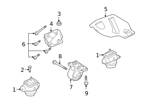 Engine & Trans Mounting for 2013 Land Rover Range Rover Sport #0