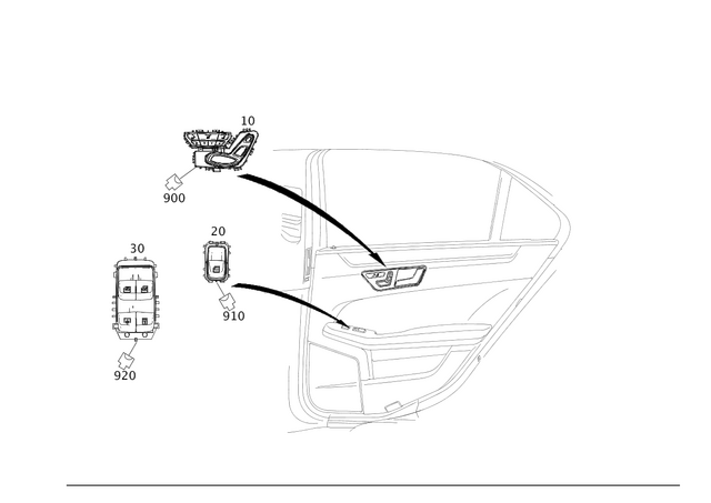 2229059611 - Electrical System: Switch Block for Mercedes-Benz Image image