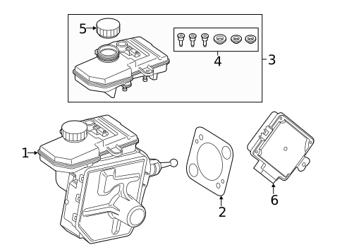 Master Cylinder - Components On Dash Panel for 2020 BMW M850i xDrive Gran Coupe #0