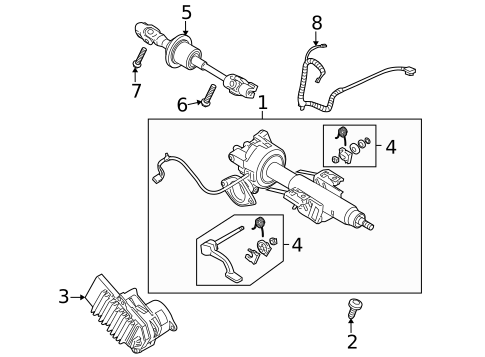 Steering Column Assembly for 2008 Chevrolet Malibu #0