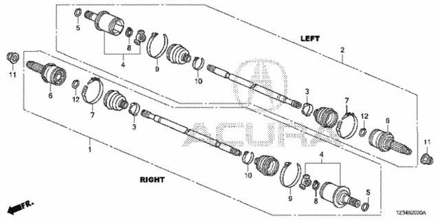 Rear Driveshaft for 2019 Acura TLX #0