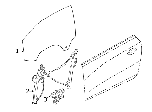 Glass - Door for 2017 Buick Cascada #0