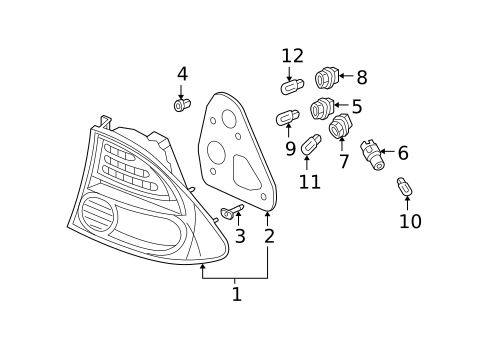 Tail Lamps for 2011 Honda Civic #0