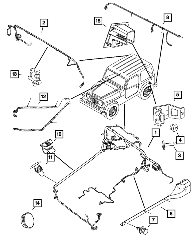 56055439AA - Electrical: Body Wiring for Mopar Image