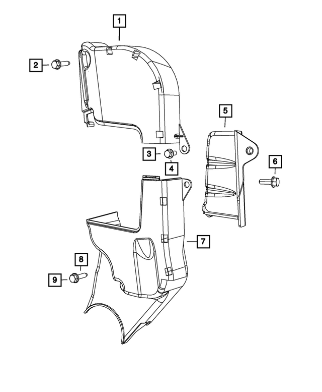 6106317AA - 1.4L I4 Multiair Turbo; Engine: Hex Flange Head Bolt for Dodge: Dart, Hornet | Fiat: 124 Spider, 500, 500L, 500X | Jeep: Compass, Renegade | Ram: ProMaster 1500, ProMaster 2500, ProMaster 3500, ProMaster EV Image