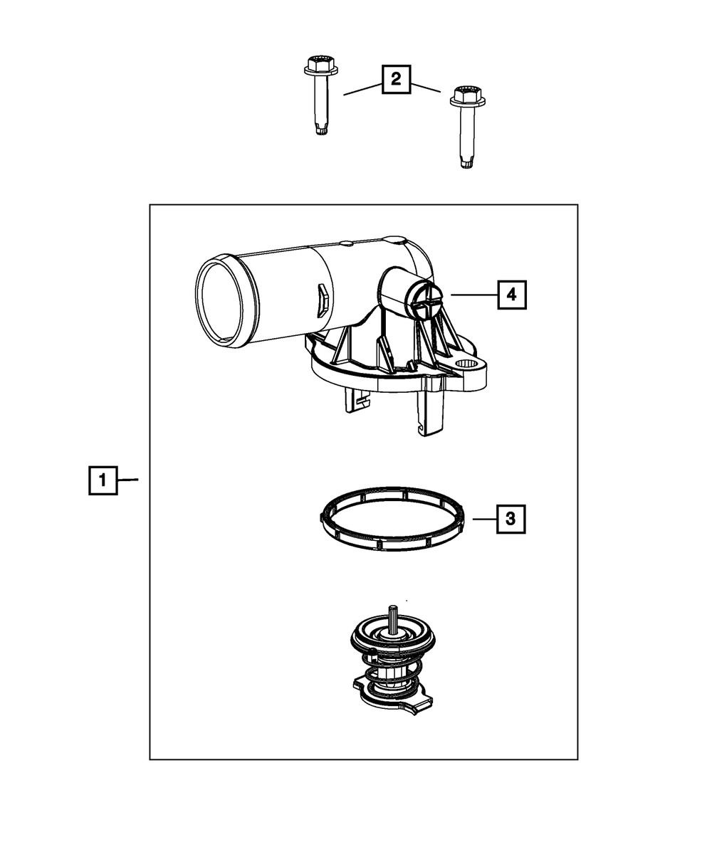 Thermostat Housing - Mopar (68322748aa)