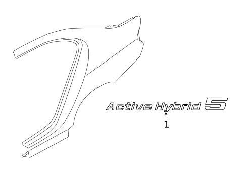 Exterior Trim - Quarter Panel for 2015 BMW ActiveHybrid 5 #0