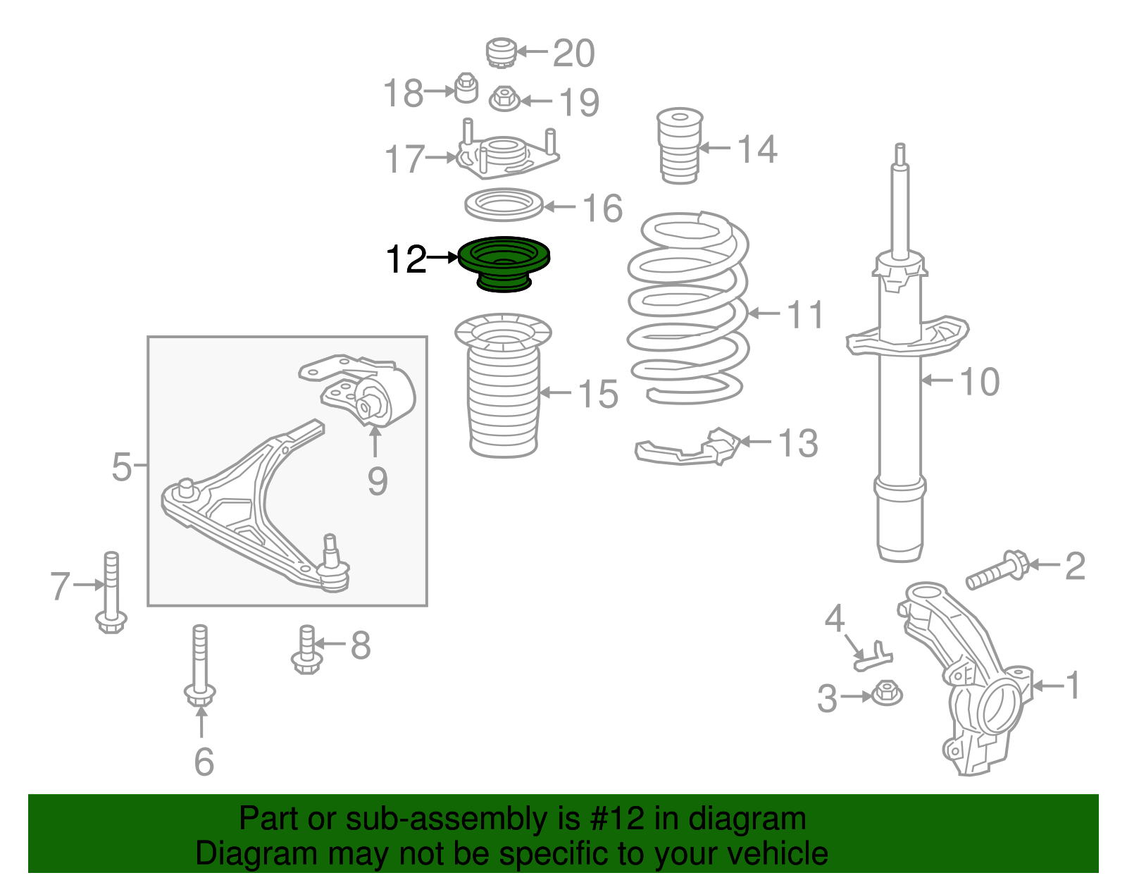 51688-THR-A00 - 2018-2024 Honda Odyssey - Seat Front Spring (Upper ...