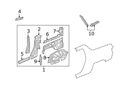 Inner Structure for 2011 Honda Ridgeline #0