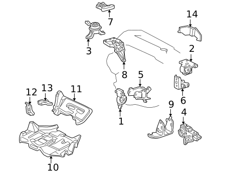 Engine & Trans Mounting for 2001 Toyota MR2 Spyder #0