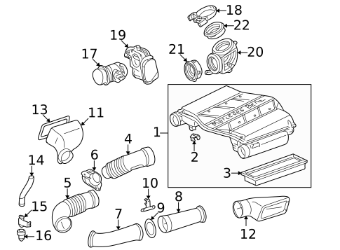 Air Intake for 2005 Mercedes-Benz G 500 #0