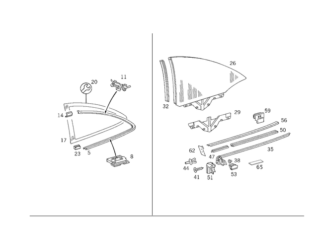 2086701287 - Windows: Molding for Mercedes-Benz Image image