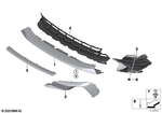 51117436896 - : Grille, Air Intake, Center for BMW Image