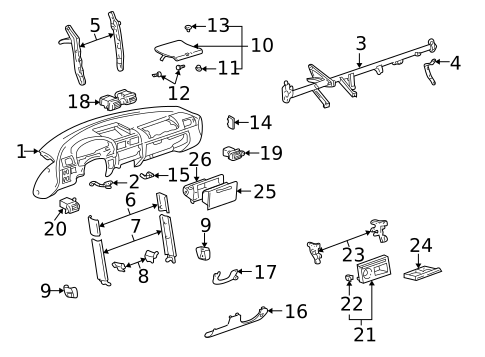 Instrument Panel for 2003 Toyota MR2 Spyder #0