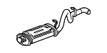 52059626AA - : Muffler W/Tailpipe for Jeep: Wrangler Image