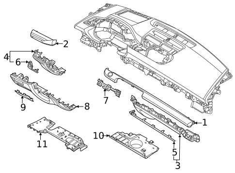 Instrument Panel Components for 2021 Genesis GV80 #0
