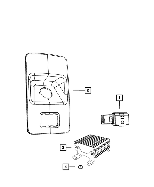68042944AA - Electrical: Center Console Bezel for Mopar Image