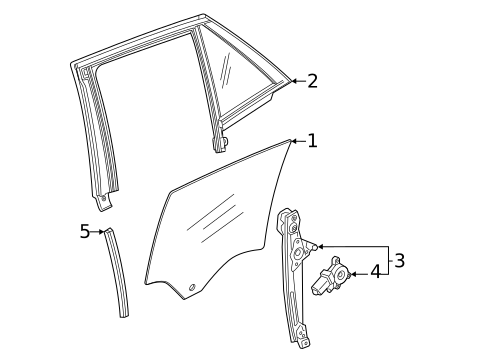 Glass - Rear Door for 2024 Chevrolet Blazer EV #0