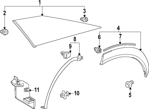 Exterior Trim - Quarter Panel for 2025 Lexus RZ450e #0