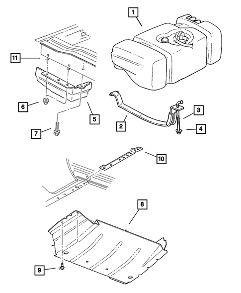 Tank, Fuel for 2001 Jeep Cherokee #0