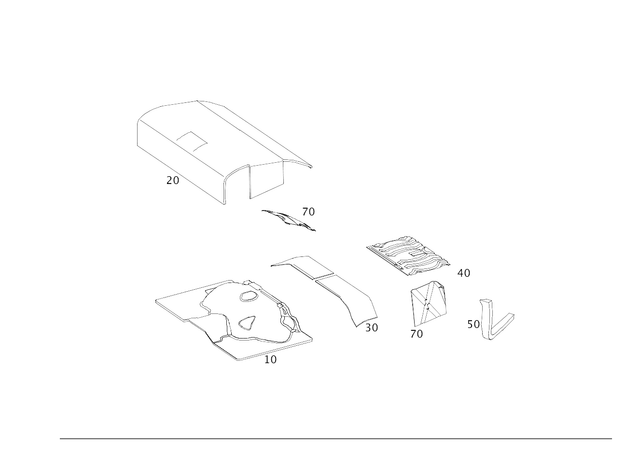 1906823700 - Panelling: Dampening, Load Cmprt for Mercedes-Benz Image image