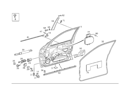 Front Doors for 1994 Mercedes-Benz E420 #1