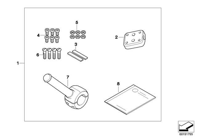 71607669701 - Audio, Navigation, Information Systems: Holder, Navigator Garmin -  for BMW-Motorrad Image