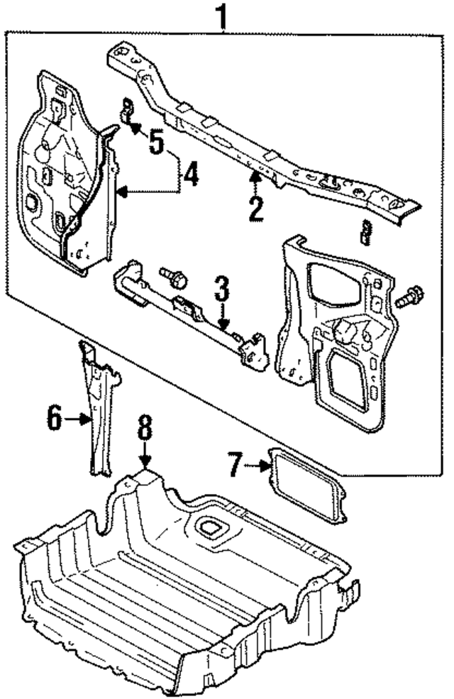 30553781A - : Grille Bracket for Mazda Image