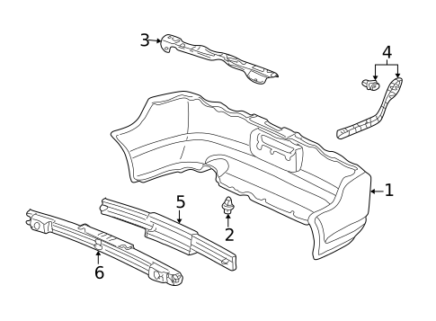 Bumper & Components - Rear for 2003 Acura RSX #0