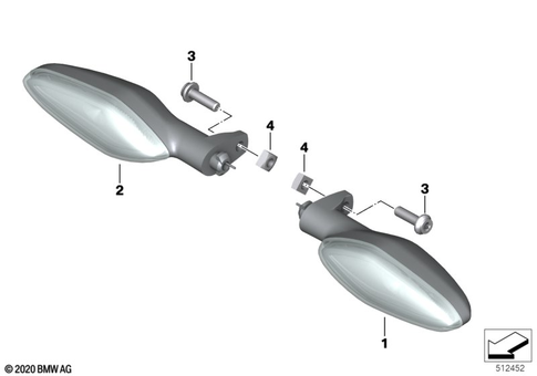 Turn Signals, Front for 2020 BMW-Motorrad R 18 B #0