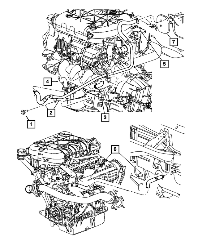 5005372AA - : Oil Cooler Outlet Hose for Mopar Image