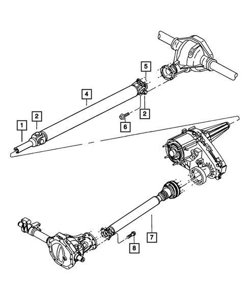 Propeller Shaft for 2006 Dodge Durango #1