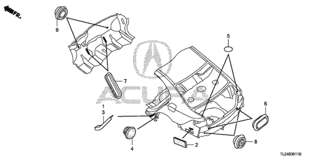 Grommet (RR.) for 2011 Acura TSX #0