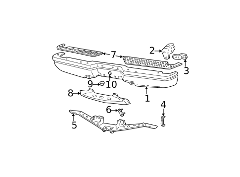 Bumper & Components - Rear for 2003 Ford F-150 #0