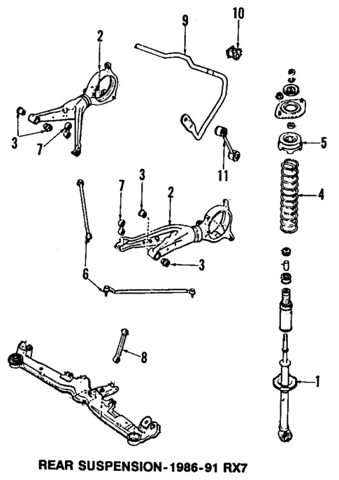 Rear Suspension for 1991 Mazda 929 #2