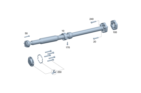 Propeller Shaft for 2025 Mercedes-Benz GLE450 #0