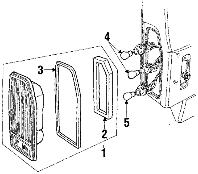 D9AZ13404B - Electrical: Tail Lamp Assembly for Ford: Country Squire, LTD, LTD Crown Victoria Image