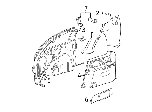 Interior Trim - Side Panel for 2005 Dodge Caravan #0
