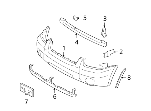 Bumper & Components - Front for 2007 Ford Escape #0