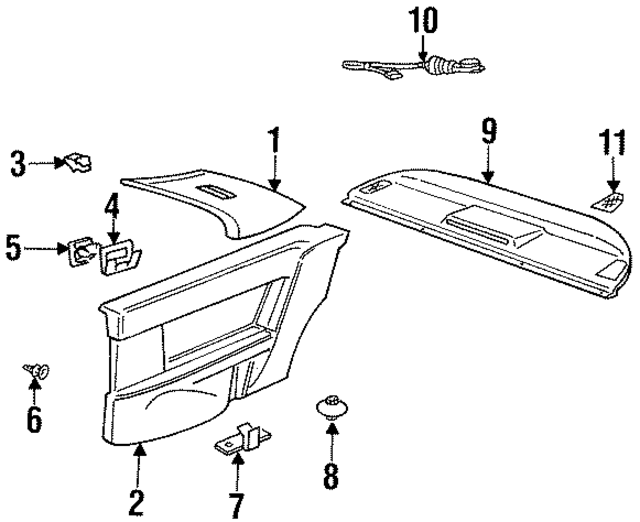 51211970530 - Body: Belt Weather-strip Clip for BMW Image