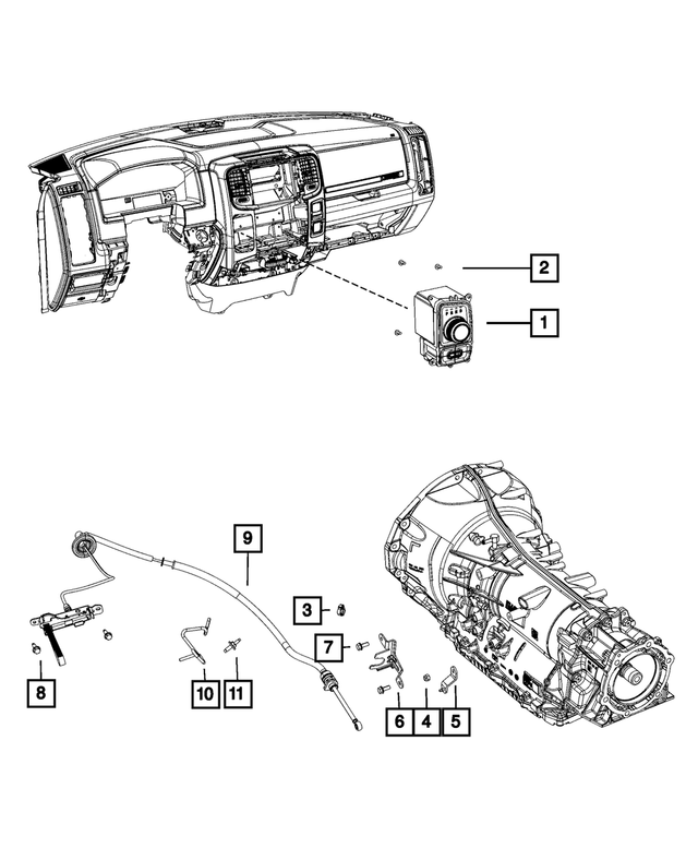 « 56054273AL – 8HP70; 8-Speed; Automatic Transmission : Transmission Selecteur pour Mopar Image »