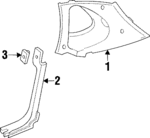 YF1Z5431066AA - Body: Lower Quarter Trim Retainer for FORD Image
