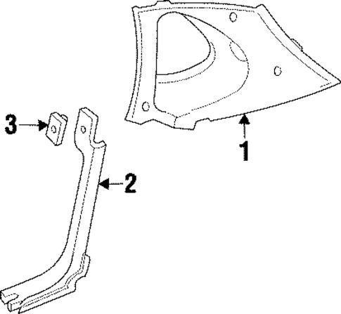 Interior Trim - Quarter Panels for 1996 Mercury Sable #0