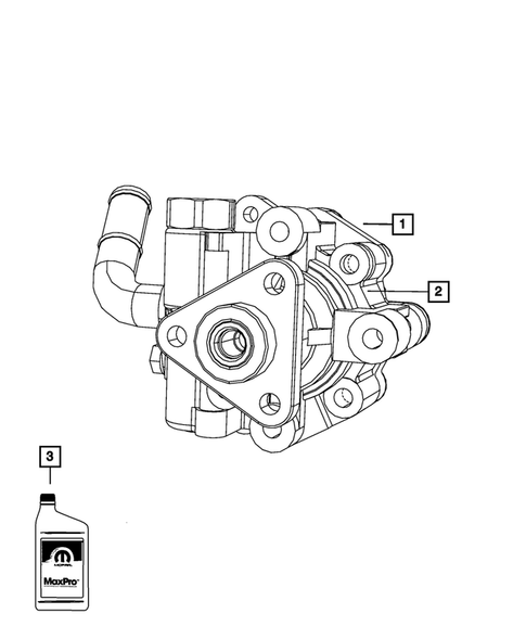 Power Steering Pump and Reservoir for 2010 Jeep Liberty #2