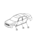 1MP65AJCAA - : Fender Front Decal, Left for Chrysler: 300 | Dodge: Charger, Magnum Image