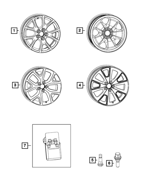 Wheels, Tires and Hardware for 2014 Jeep Cherokee #0