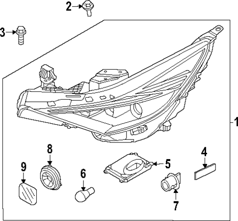 Headlamp Components for 2023 Hyundai Elantra N #0